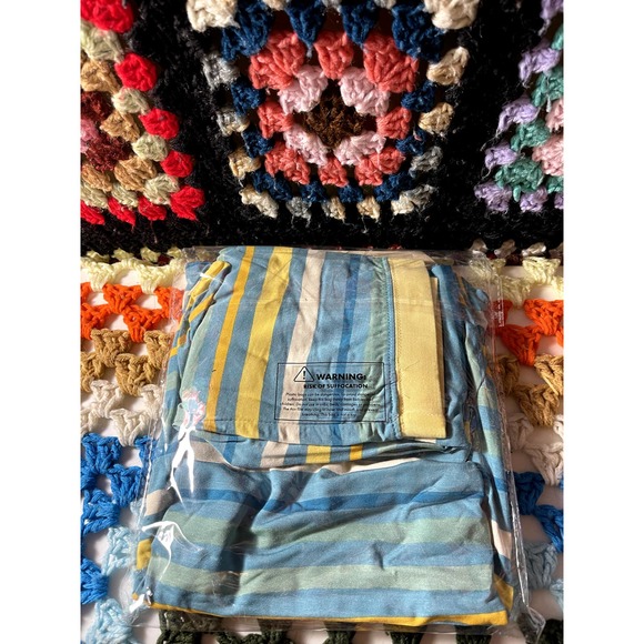 Little sleepies garden stripe 4T two piece short sleeve NIB - Picture 3 of 4